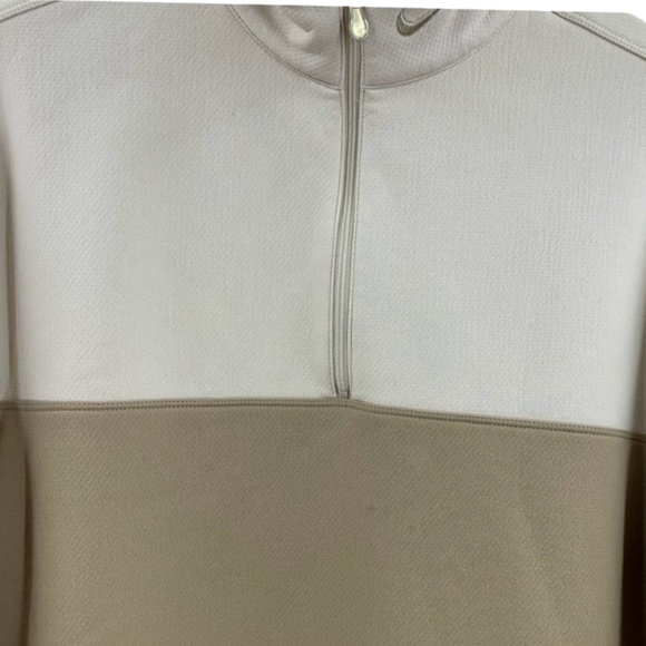 Nike Golf Therma-Fit 1/4 Zip Colorblock Pullover Sweatshirt Tan/Khaki Men’s S - Picture 7 of 11